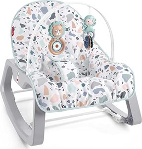 lot 2256 image: Fisher-Price Sanrio Baby Infant-to-Toddler Rocker, adjustable baby seat with toys for soothing or playtime from infant to toddler