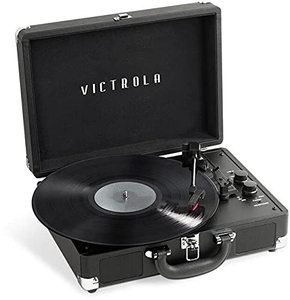 lot 2259 image: Victrola Journey Bluetooth Suitcase Record Player, Black (VSC-400SB-BLK-SDF)