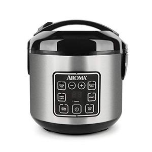 lot 2295 image: Aroma Housewares ARC-914SBD Digital Cool-Touch Rice Grain Cooker and Food Steamer, Stainless, Silver, 4-Cup (Uncooked)  8-Cup (Cooked)