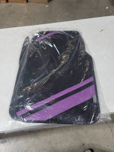 lot 2299 image: Black Purple Floor Mats 2 Ct.