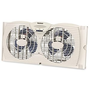 lot 2333 image: Holmes Dual Blade Manual Window Fan with Reversible Air Flow