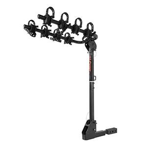 lot 2339 image: CURT 18030 Extendable Trailer Hitch Bike Rack Mount, Fits 1-14, 2-Inch Receiver, 2 or 4 Bicycles, Black