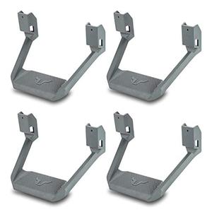 lot 2340 image: Bully BBS-5102-2 Gunmetal Grey Aluminum Universal Fit Truck Side Step Set of 4 for Trucks from Chevy (Chevrolet), Ford, Toyota, GMC, Dodge RAM, Jeep