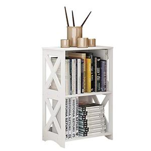 lot 2355 image: Riipoo Side Table, End Bedside Table 3 Tier, White Nightstand, Small Bathroom Table Shelf for Small Spaces, Living Room, Office, Dorms