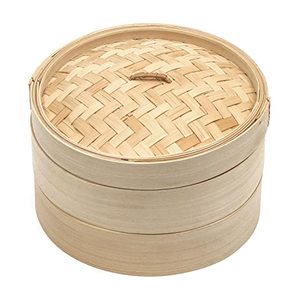 lot 2361 image: Trademark Innovations Bamboo Rice Steamer, Standard, Tan