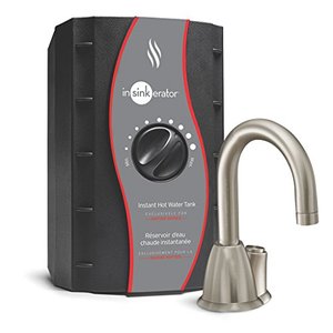 lot 2364 image: InSinkErator H-HOT100SN-SS Instant Hot Water Dispenser System with Stainless Steel Tank, 1, Satin Nickel