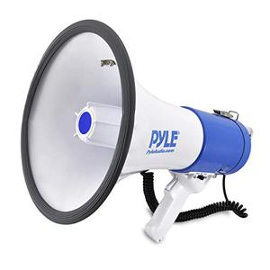lot 2386 image: Portable Megaphone Speaker PA Bullhorn - Built-in Siren, 50W Adjustable Volume Control in 1200 Yard Range, Ideal for Any Outdoor Sports, Cheerleading Fans and Coaches or for Safety Drills - Pyle PMP50
