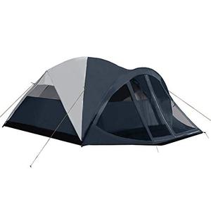 lot 2405 image: Pacific Pass 6 Person Dome Tent w Removable Rain Fly and Screen Room, Water Resistant - NavyGray