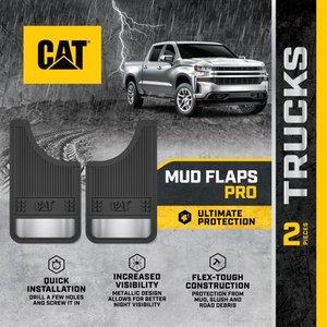 lot 2415 image: BDK Ultra Tough Mud Flaps for Cars and Trucks - Heavy Duty Splash Guard Fenders with Night Reflectors (2 pcs for FrontRear Tires)