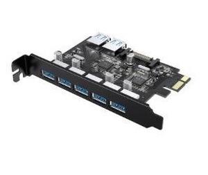 lot 2437 image: Tiergrade 7 Ports PCI-E to USB 3.0 Expasion card
