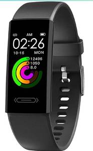 lot 75312 image: 2021 Version Fitness Tracker For Men, Woman, Teena - Black Model  DSMART V100S