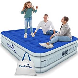 lot 75368 image: EnerPlex Luxury 16 Inch Double High Queen Air Mattress with Built in Pump