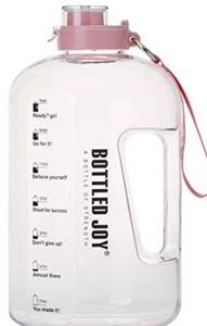 lot 75370 image: Bottled Joy A Bottle Of Strength Motivated Water Bottle , Pink , Gallon