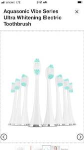 lot 75600 image: Aquasonic Vibe Series Ultra Whitening Electric Toothbrush