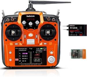 lot 75632 image: Radiolink At10ii 12-channel 2.4ghz Dsssfhss Remote Controller  R12ds Rx