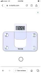 lot 75699 image: Taylor Glass Digital Mini Bathroom Scale