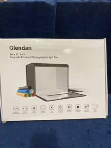lot 75702 image: GLENDAN 16x12 PORTABLE PRODUCT PHOTOGRAPHY LIGHT BOX