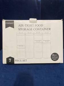 lot 75705 image: 7 PIECE AIR TIGHT FOOD STORAGE CONTAINER