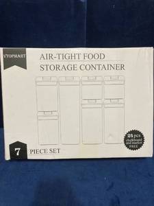 lot 75706 image: 7 PIECE AIR TIGHT FOOD STORAGE CONTAINERS