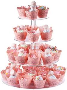 lot 75419 image: Cupcake Stand, 4 Tier Round 15��, Transparent