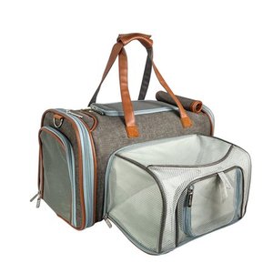lot 75422 image: Gold Series Expandable Airline Approved Tote - Low Profile Soft Sided Premium Pet Carrier