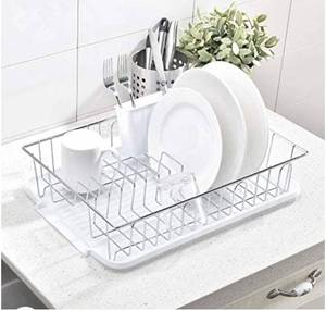 lot 75427 image: YHWC001W Dish Rack Chrome & White