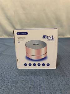 lot 75492 image: LENRUE Wireless Metal Speaker A2 Rose Gold Model A2