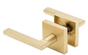 lot 75751 image: LINKAA DOOR LEVER PASSAGE SATIN BRASS