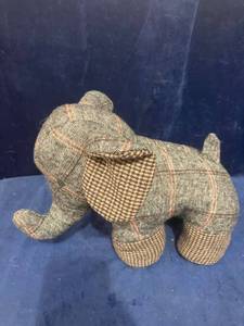 lot 75817 image: PLAID STUFFED ELEPHANT