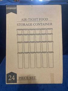 lot 75820 image: VTOPMART AIR TIGHT STORAGE CONTAINERS 24 PIECE SET