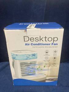 lot 75823 image: DESKTOP RECHARGEABLE AIR CONDITIONER FAN