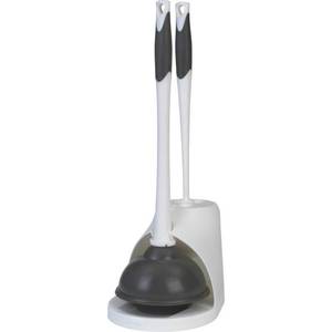 lot 26551 image: Clorox Plunger & Toilet Brush with Carry Caddy