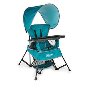 lot 26564 image: Baby Delight Go with Me Venture ChairIndoorOutdoor Portable Chair with Sun CanopyTeal3 Child Growth Stages Sitting, Standing and Big Kid3 Months to 75 lbsWeather Resistant