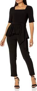 lot 26858 image: GABBY SKYE womens Elbow Sleeve Square Neck Peplum Jumpsuit