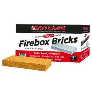 lot 26895 image: RUTLAND Fire Bricks 6 bricks    (4.5  x 9  x 1.25)  (SOLD AS IS)