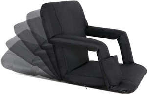 lot 26918 image: Nova Microdermabrasion Portable Stadium Seat Chair Reclining Seat for Bench Bleachers WPadded Cushion Shoulder Straps - 6 Reclining Positions - Water Resistant