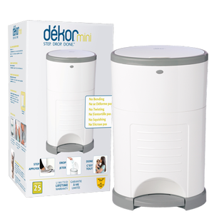 lot 27200 image: Dekor Mini Hands-Free Diaper Pail, White
