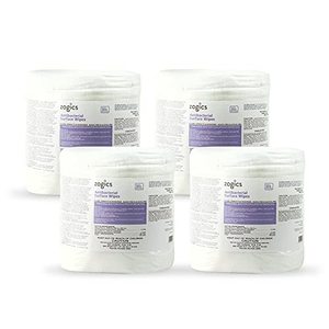 lot 28301 image: Zogics Antibacterial Wipes  Disinfecting Wipes for Sanitizing and Cleaning Surfaces and Equipment, EPA Registered Antibacterial Cleaning Wipes (3,200 Count  4 Rolls of 800 Wipes)
