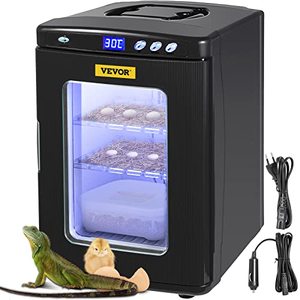 lot 28345 image: Happybuy Black Reptile Incubator 25L Scientific Lab Incubator Digital Incubator Cooling and Heating 5-60°C Reptile Egg Incubator 12V110V Work for Small Reptiles