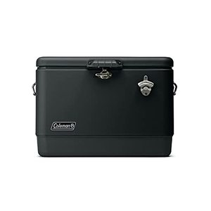 lot 28361 image: Coleman Ice Chest  Reunion 54 Quart Steel Belted Cooler