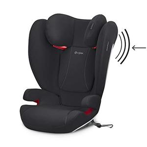 lot 28378 image: CYBEX Solution B-Fix High Back Booster Seat, Lightweight Booster Seat, Secure Latch Installation, Linear Side Impact Protection, 12-Position Adjustable Headrest, for Kids 40-120 Lbs, Volcano Black
