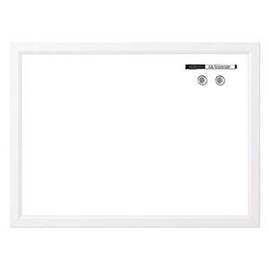 lot 28778 image: Quartet Magnetic Whiteboard, 17 x 23 Small White Board for Wall, Dry Erase Board for Kids, Perfect for Home Office & Home School Supplies, Dry Erase Marker, Magnets, White Frame (MWDW1723M-WT)