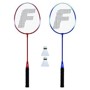 lot 29230 image: Franklin Sports Badminton Racket  Birdie Set - 2 Badminton Rackets with 2 Birdies - Replacement Badminton Equipment - 2 Player Badminton Set