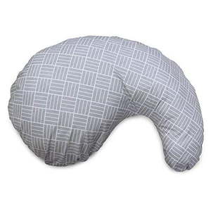lot 29259 image: Boppy Cuddle Pillow, Gray Basket Weave, Pregnancy Body Pillow with Removable Cover