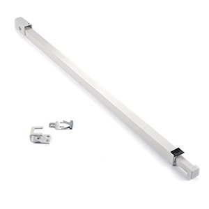 lot 29266 image: Ideal Security Sliding Patio Door Security Bar with Child-Proof Lock, Extendable, White (25.75-47.5 Inches)