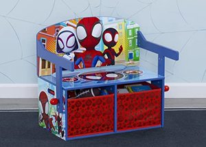 lot 29270 image: Delta Children Kids Convertible Activity Bench - Greenguard Gold Certified, Marvel Spidey and His Amazing Friends