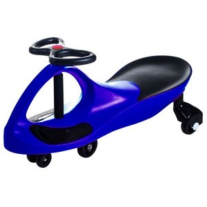 lot 53514 image: Wiggle Car Ride On Toy No Batteries, Gears or Pedals Twist, Swivel, Go Outdoor Ride Ons for Kids 3 Years and Up by Lil Rider, Blue  (30L x 13.5W x 16H)