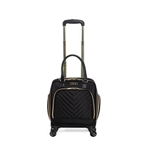 lot 53527 image: Kenneth Cole Reaction Womens Chelsea Luggage Chevron Softside 8-Wheel Spinner Expandable Suitcase Collection, Black, 4 Underseater   (Retails $169)