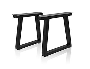 lot 53538 image: FPLX 2 PCS Coffee Table Legs, 16 H x 16 W Metal Bench Furniture Trapezoid Legs with Adjustment Feet Pads and Screws