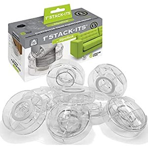 lot 23394 image: Slipstick Clear Stack-Its Furniture Risers (Set of 8). Retail $ 24.96